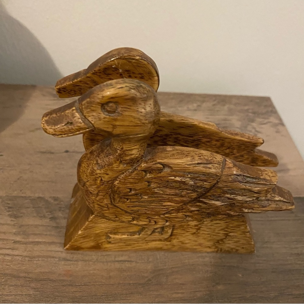 Wooden Duck Napkin Holder